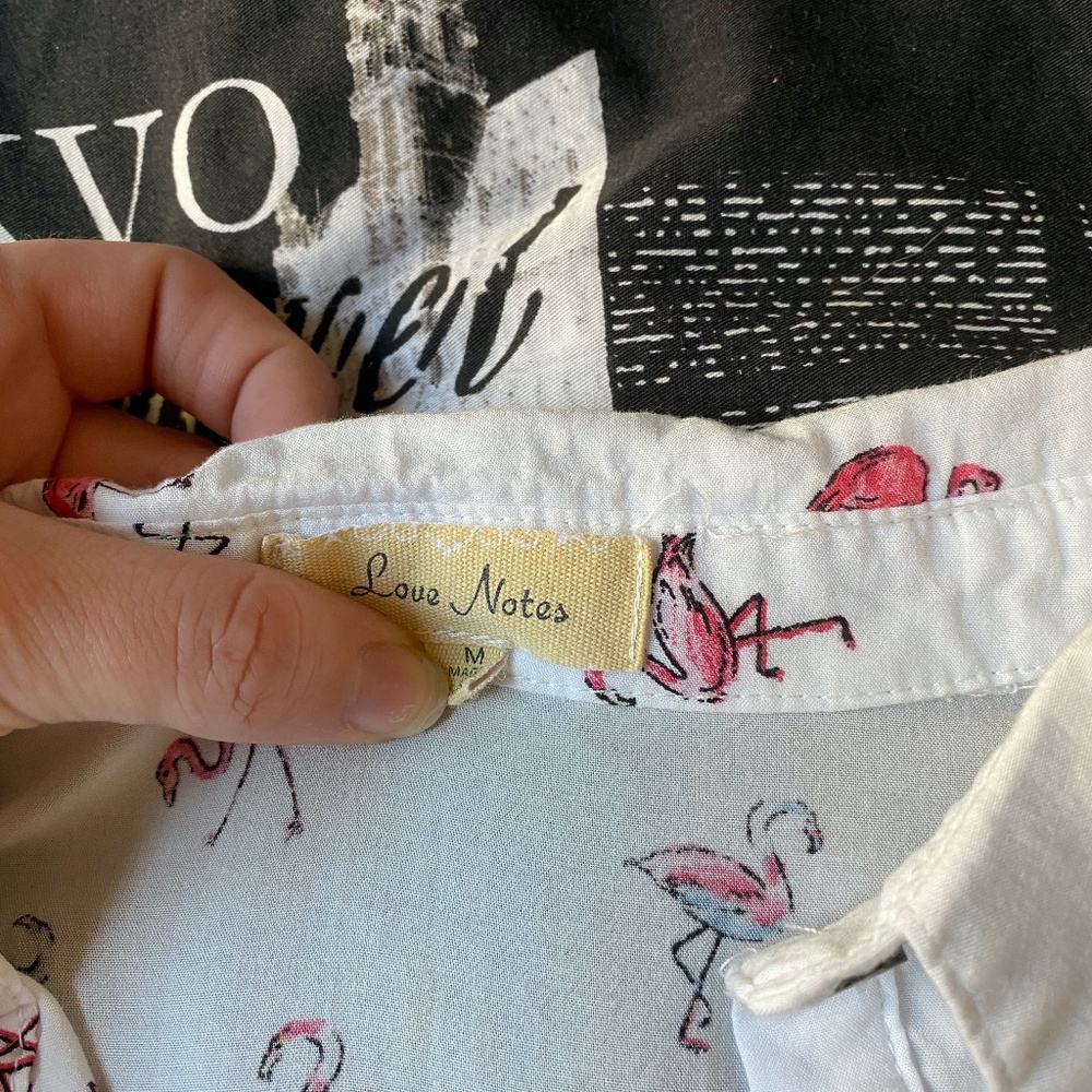 Flamingo Cropped Button Up - Picture 2 of 6